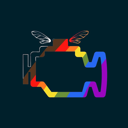 Gay pride Transmission Folklore logo