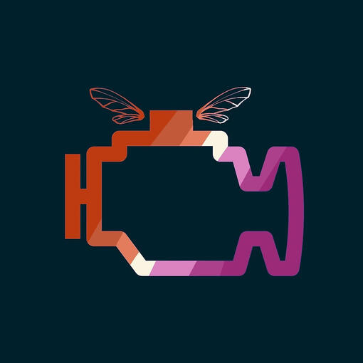 Lesbian pride Transmission Folklore logo