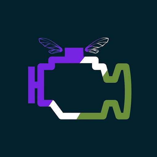 Genderqueer pride Transmission Folklore logo